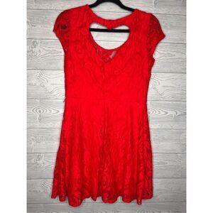 Heart Cut Out Red Dress